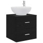 vidaXL Επιτοίχια Λεκάνη Έπιπλο Μαύρη Δρυς 49,5 x 44,5 x 66,5 εκ.
