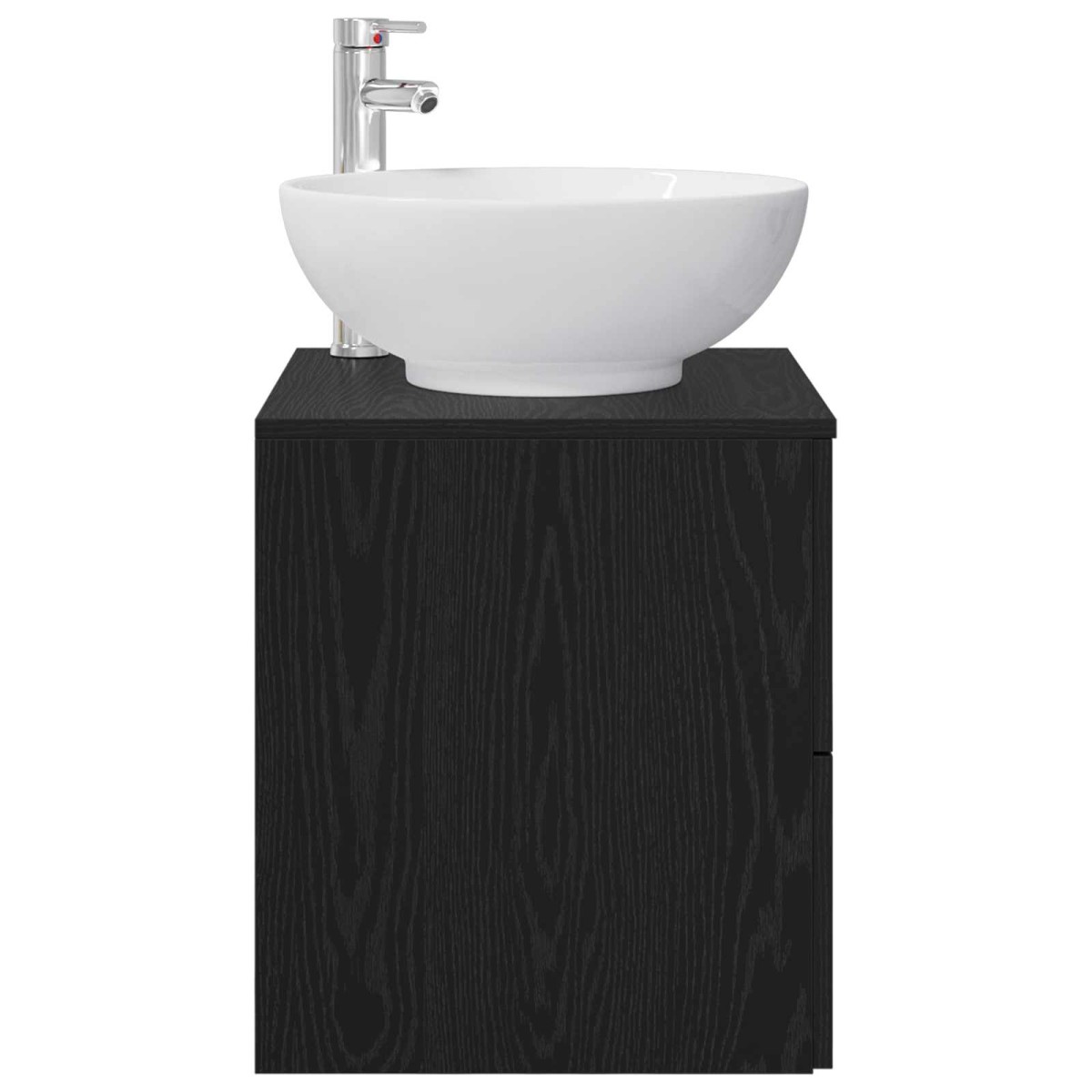 vidaXL Επιτοίχια Λεκάνη Έπιπλο Μαύρη Δρυς 49,5 x 44,5 x 66,5 εκ.