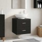 vidaXL Επιτοίχια Λεκάνη Έπιπλο Μαύρη Δρυς 49,5 x 44,5 x 66,5 εκ.