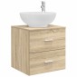 vidaXL Επιτοίχια Λεκάνη Έπιπλο Sonoma Δρυς 49,5 x 44,5 x 66,5 εκ.