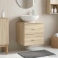 vidaXL Επιτοίχια Λεκάνη Έπιπλο Sonoma Δρυς 49,5 x 44,5 x 66,5 εκ.