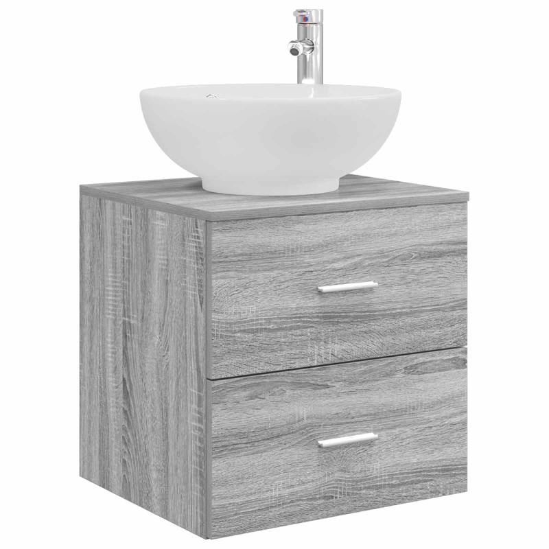 vidaXL Επιτοίχια Λεκάνη Έπιπλο Γκρι Sonoma 49,5 x 44,5 x 66,5 εκ.