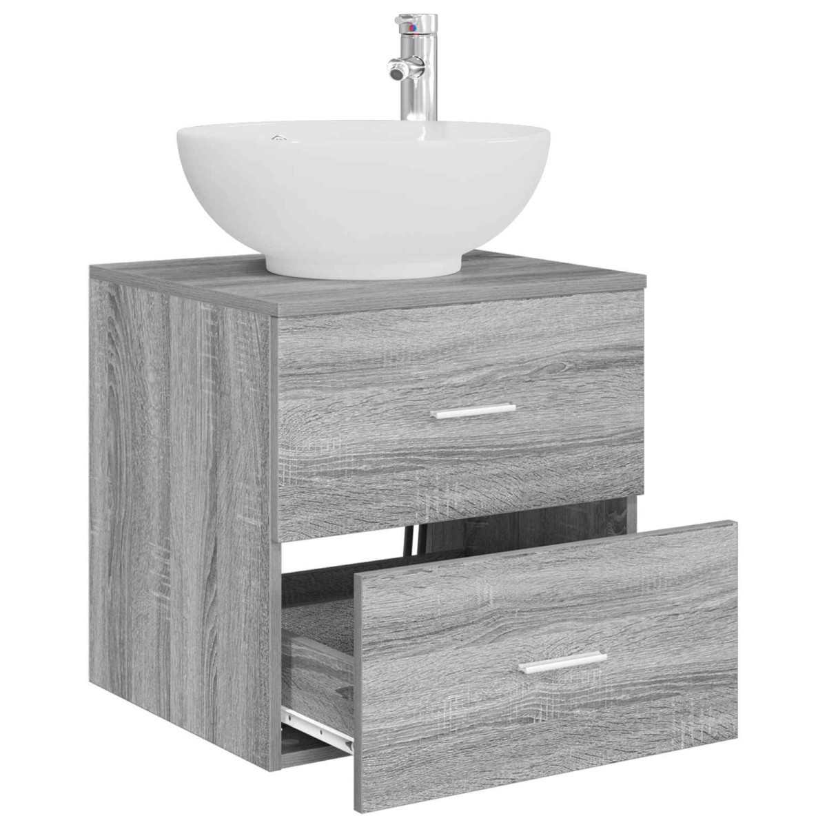 vidaXL Επιτοίχια Λεκάνη Έπιπλο Γκρι Sonoma 49,5 x 44,5 x 66,5 εκ.