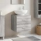 vidaXL Επιτοίχια Λεκάνη Έπιπλο Γκρι Sonoma 49,5 x 44,5 x 66,5 εκ.