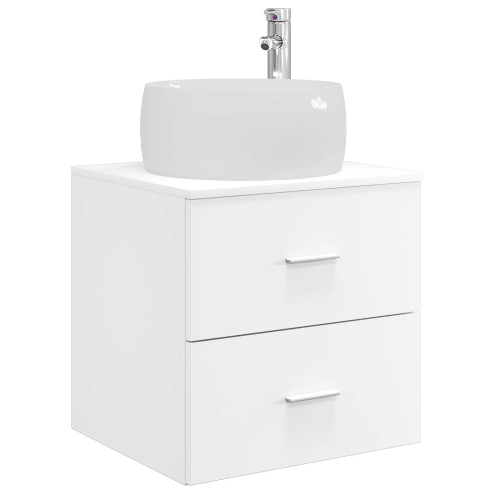vidaXL Επιτοίχια Λεκάνη Έπιπλο Λευκό 49,5 x 44,5 x 66 εκ