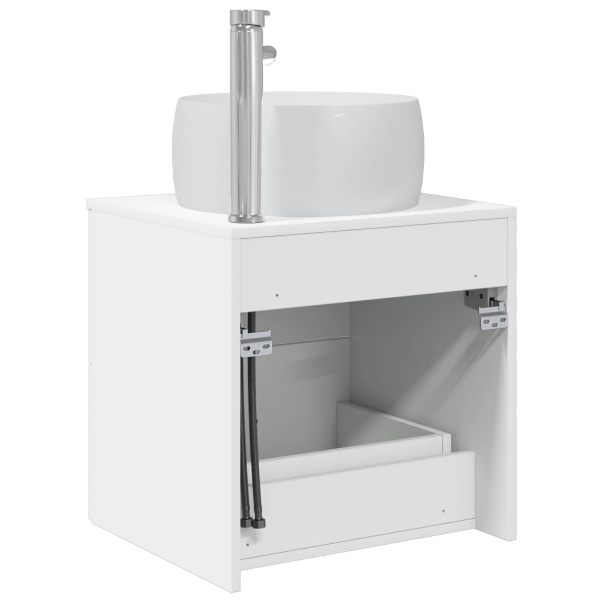 vidaXL Επιτοίχια Λεκάνη Έπιπλο Λευκό 49,5 x 44,5 x 66 εκ