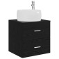 vidaXL Επιτοίχια Λεκάνη Έπιπλο Μαύρη Δρυς 49,5 x 44,5 x 66 εκ