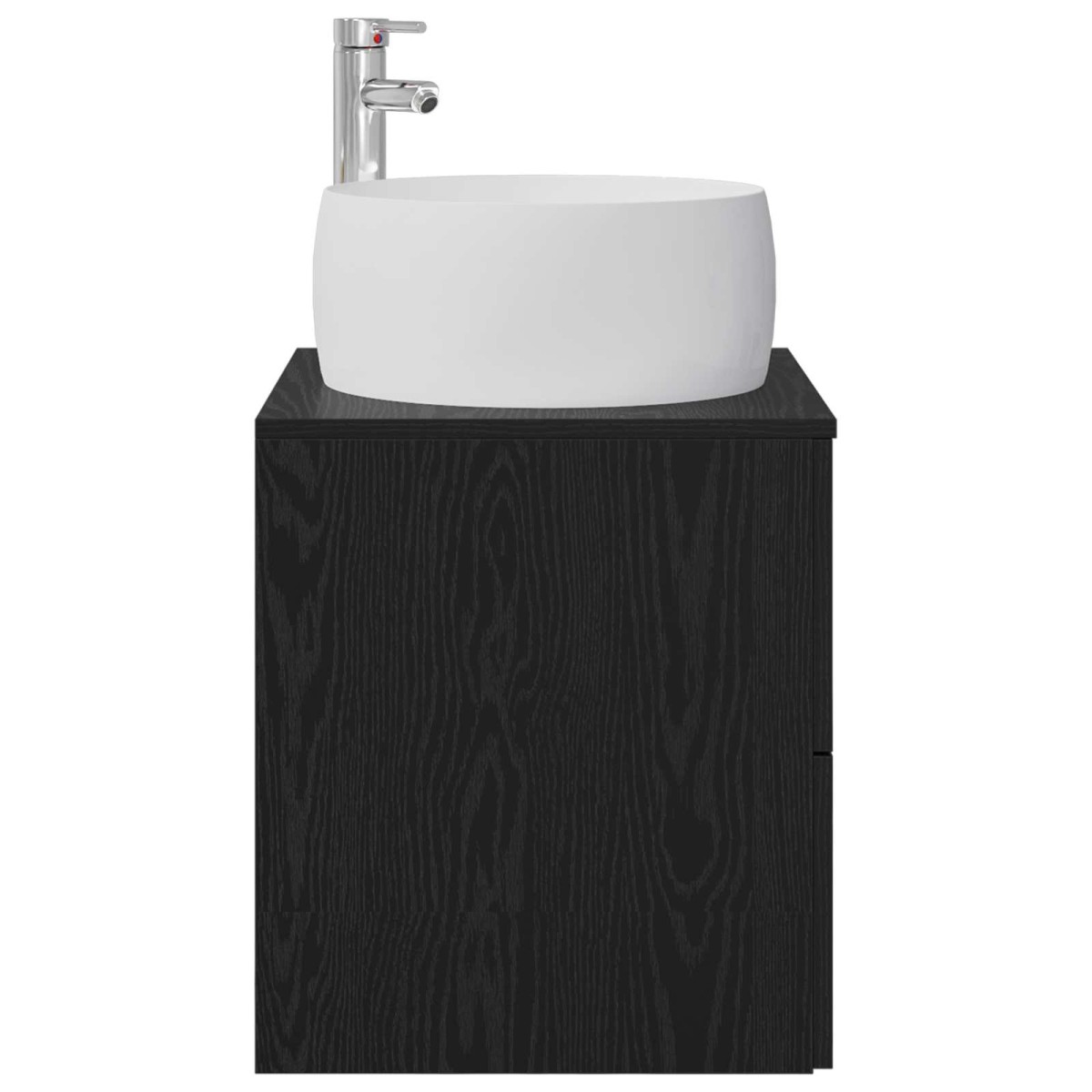 vidaXL Επιτοίχια Λεκάνη Έπιπλο Μαύρη Δρυς 49,5 x 44,5 x 66 εκ