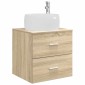 vidaXL Επιτοίχια Λεκάνη Έπιπλο Sonoma Δρυς 49,5 x 44,5 x 66 εκ