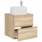 vidaXL Επιτοίχια Λεκάνη Έπιπλο Sonoma Δρυς 49,5 x 44,5 x 66 εκ