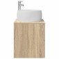 vidaXL Επιτοίχια Λεκάνη Έπιπλο Sonoma Δρυς 49,5 x 44,5 x 66 εκ