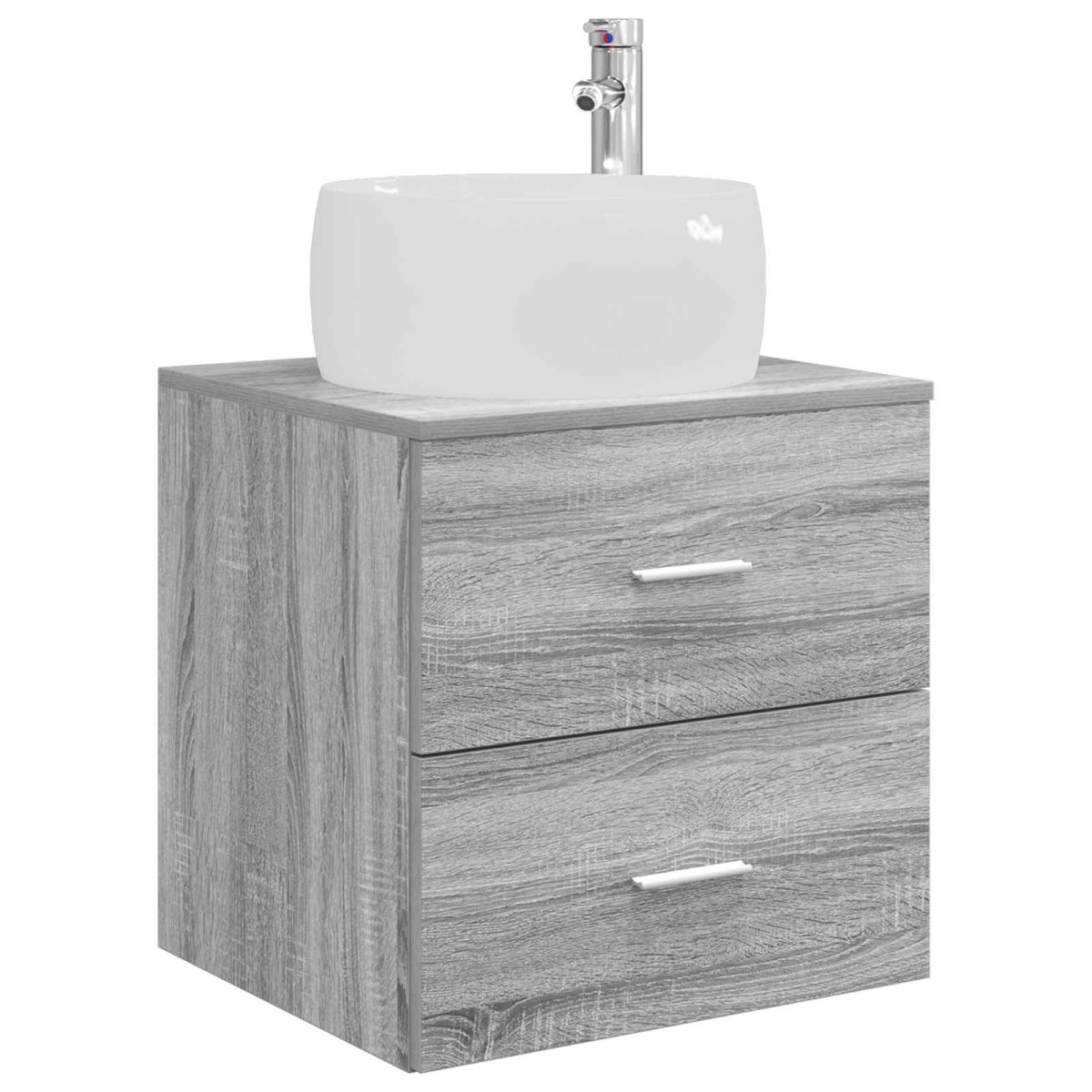 vidaXL Επιτοίχια Λεκάνη Έπιπλο Γκρι Sonoma 49,5 x 44,5 x 66 εκ