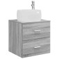 vidaXL Επιτοίχια Λεκάνη Έπιπλο Γκρι Sonoma 49,5 x 44,5 x 66 εκ