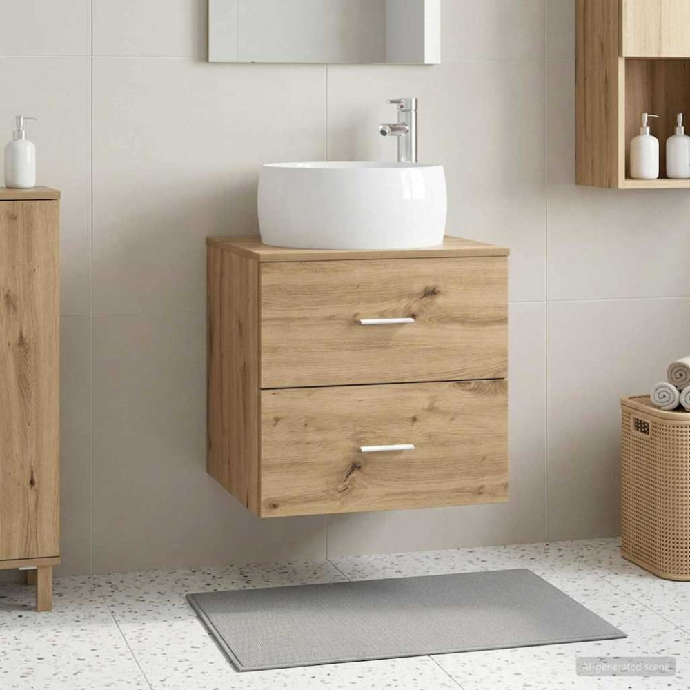 vidaXL Επιτοίχια Λεκάνη Έπιπλο Artisan Δρυς 49,5 x 44,5 x 66 εκ