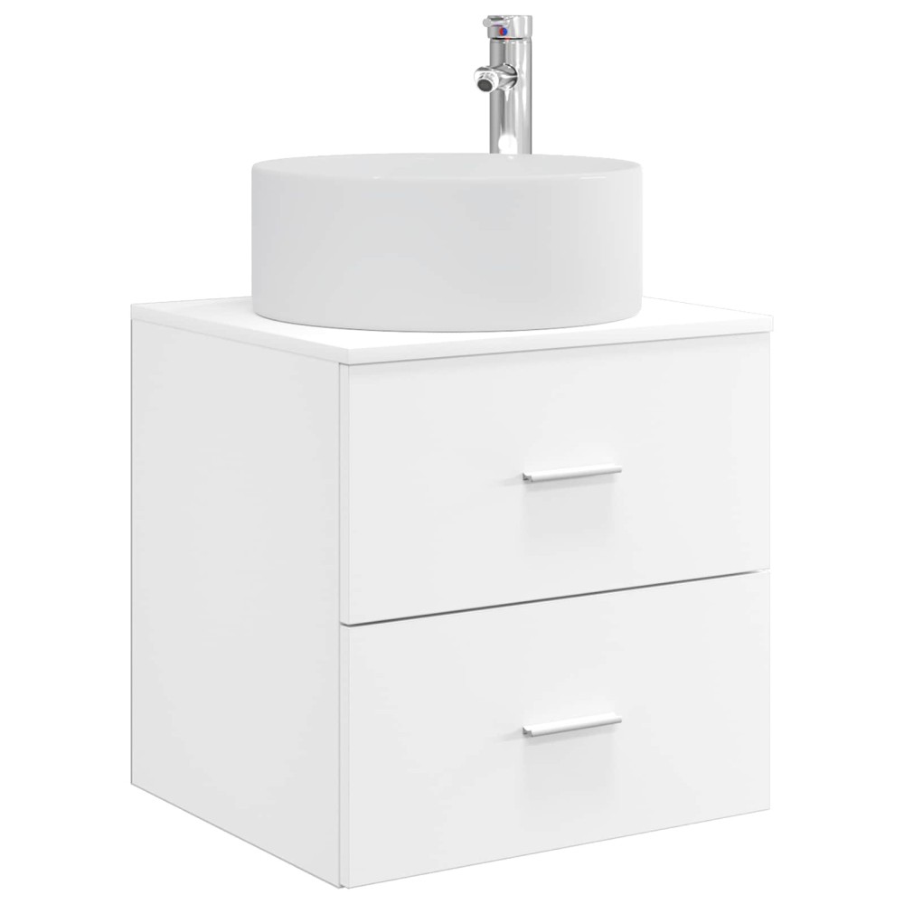 vidaXL Επιτοίχια Λεκάνη Έπιπλο Λευκό 49,5 x 44,5 x 65,5 εκ