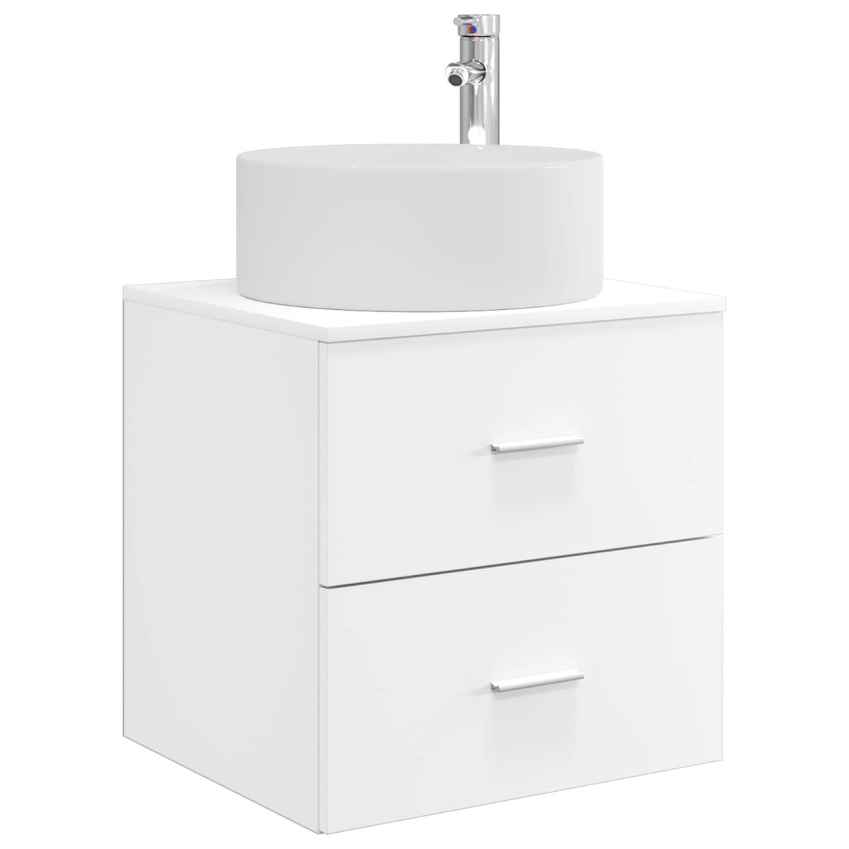 vidaXL Επιτοίχια Λεκάνη Έπιπλο Λευκό 49,5 x 44,5 x 65,5 εκ