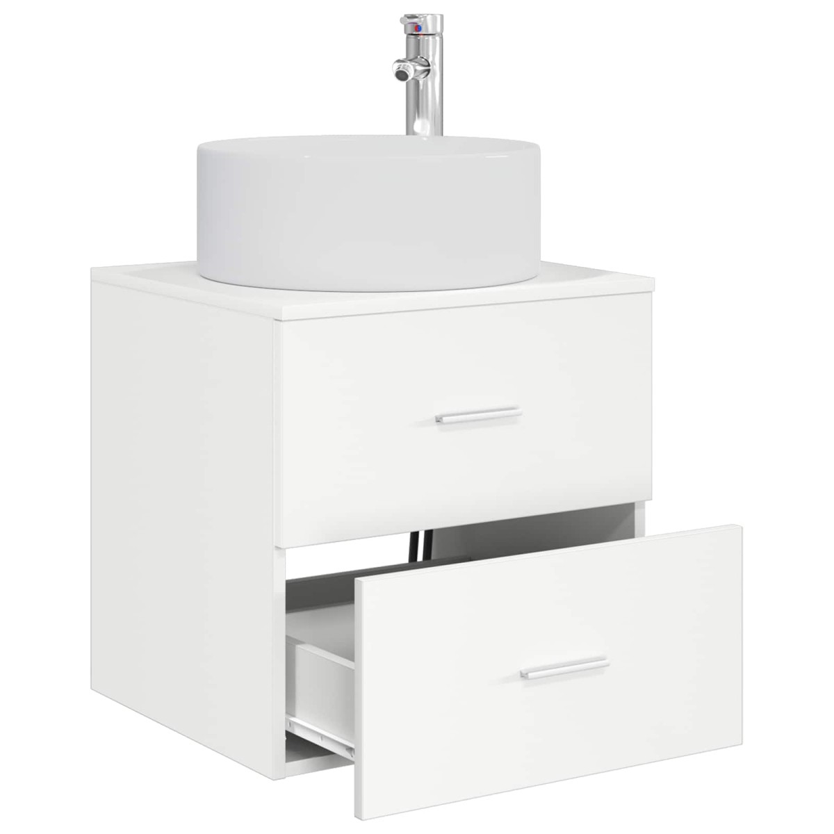 vidaXL Επιτοίχια Λεκάνη Έπιπλο Λευκό 49,5 x 44,5 x 65,5 εκ