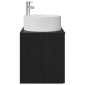 vidaXL Επιτοίχια Λεκάνη Έπιπλο Μαύρη Δρυς 49,5 x 44,5 x 65,5 εκ