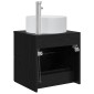 vidaXL Επιτοίχια Λεκάνη Έπιπλο Μαύρη Δρυς 49,5 x 44,5 x 65,5 εκ