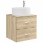 vidaXL Επιτοίχια Λεκάνη Έπιπλο Sonoma Δρυς 49,5 x 44,5 x 65,5 εκ