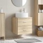 vidaXL Επιτοίχια Λεκάνη Έπιπλο Sonoma Δρυς 49,5 x 44,5 x 65,5 εκ