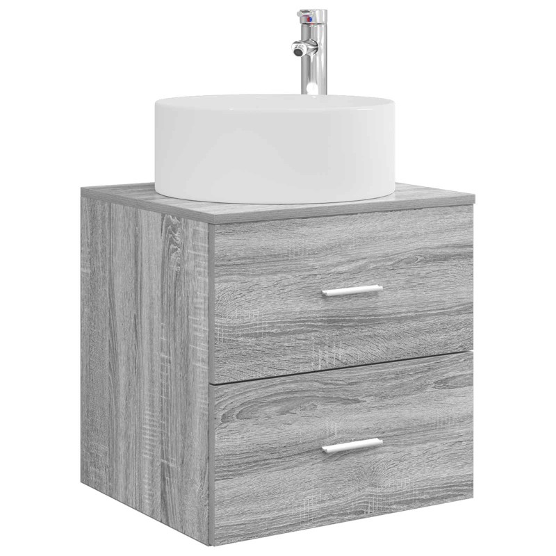 vidaXL Επιτοίχια Λεκάνη Έπιπλο Γκρι Sonoma 49,5 x 44,5 x 65,5 εκ