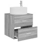 vidaXL Επιτοίχια Λεκάνη Έπιπλο Γκρι Sonoma 49,5 x 44,5 x 65,5 εκ