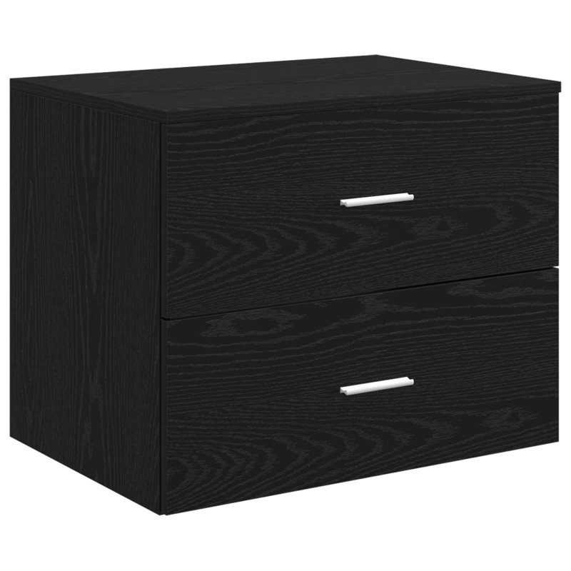 vidaXL Τοίχου Μπάνιου Κάβινες Μαύρη Δρυς 62,5 x 44,5 x 50 εκ.