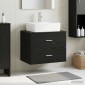 vidaXL Τοίχου Μπάνιου Κάβινες Μαύρη Δρυς 62,5 x 44,5 x 50 εκ.