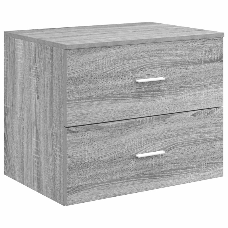 vidaXL Τοίχου Μπάνιου Κάβινες Γκρι Sonoma 62,5 x 44,5 x 50 εκ.