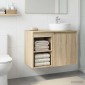 vidaXL Ντουλάπι Μπάνιου Ενδιάμεσο Sonoma Δρυς 30 x 35 x 50 εκ.