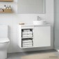 vidaXL Ντουλάπι Μπάνιου Ενδιάμεσο Λευκό 30 x 44,5 x 50 εκ.