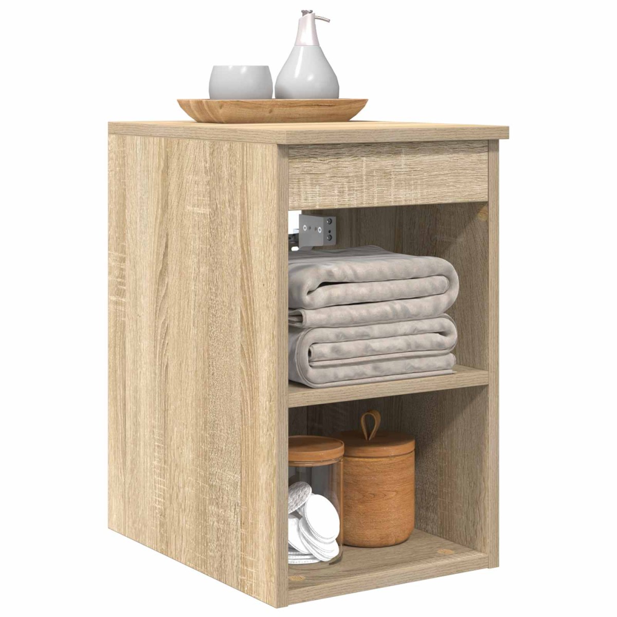 vidaXL Ντουλάπι Μπάνιου Ενδιάμεσο Sonoma Δρυς 30 x 44,5 x 50 εκ.