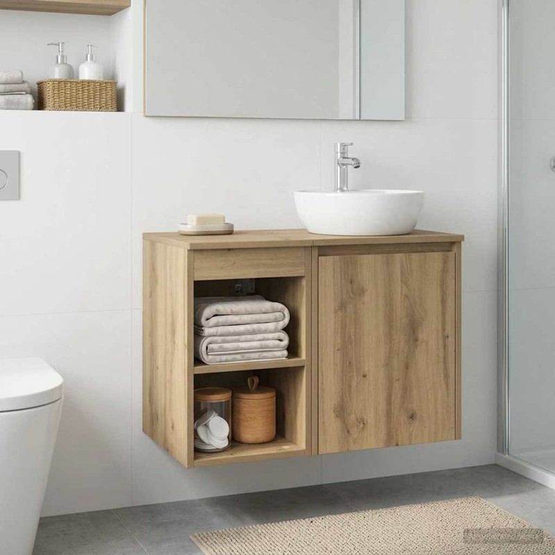 vidaXL Ντουλάπι Μπάνιου Ενδιάμεσο Artisan Δρυς 30 x 44,5 x 50 εκ.