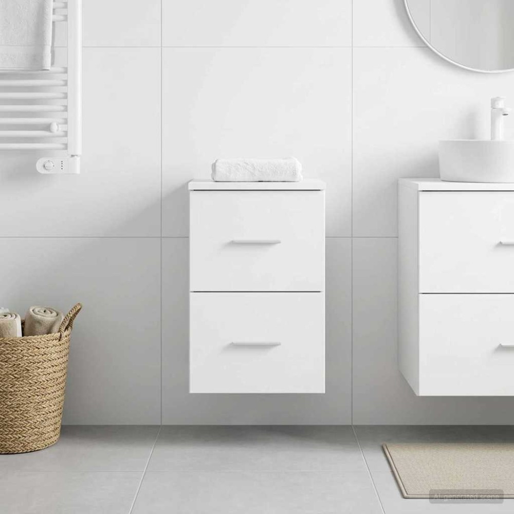 vidaXL Ντουλάπι Μπάνιου Ενδιάμεσο Λευκό 30 x 35 x 50 εκ.