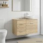 vidaXL Ντουλάπι Μπάνιου Ενδιάμεσο Sonoma Δρυς 30 x 35 x 50 εκ.