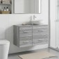 vidaXL Ντουλάπι Μπάνιου Ενδιάμεσο Γκρι Sonoma 30 x 35 x 50 εκ.