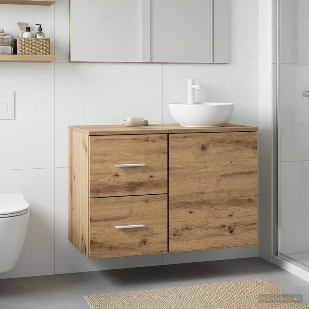 vidaXL Ντουλάπι Μπάνιου Ενδιάμεσο Artisan Δρυς 30 x 35 x 50 εκ.