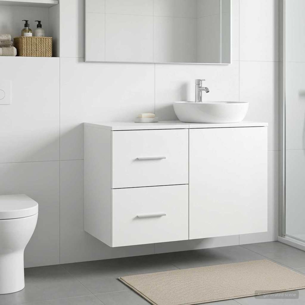 vidaXL Ντουλάπι Μπάνιου Ενδιάμεσο Λευκό 30 x 41 x 50 εκ.