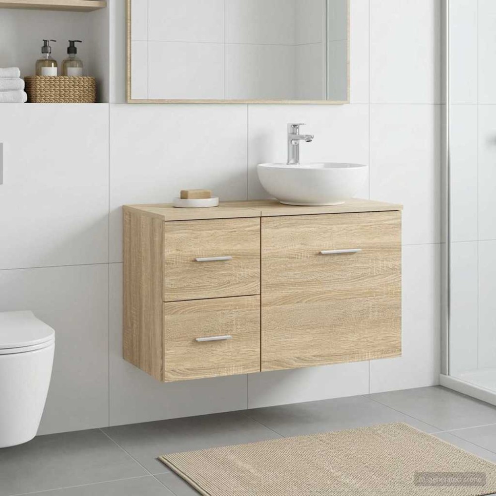 vidaXL Ντουλάπι Μπάνιου Ενδιάμεσο Sonoma Δρυς 30 x 41 x 50 εκ.