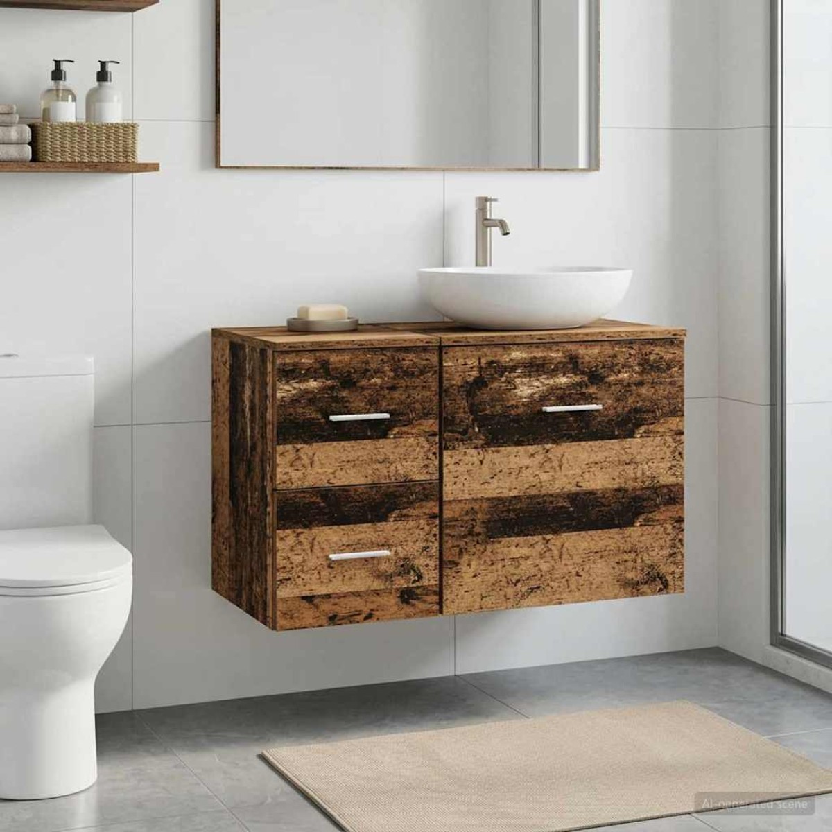 vidaXL Ντουλάπι Μπάνιου Ενδιάμεσο Artisan Δρυς 30 x 41 x 50 εκ.