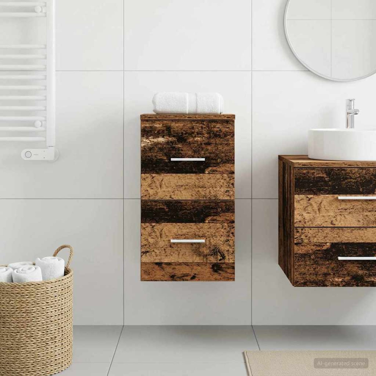 vidaXL Ντουλάπι Μπάνιου Ενδιάμεσο Artisan Δρυς 30 x 41 x 50 εκ.