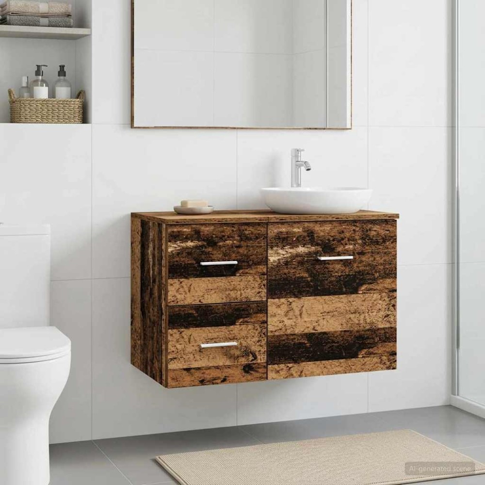 vidaXL Ντουλάπι Μπάνιου Ενδιάμεσο Artisan Δρυς 30 x 44,5 x 50 εκ.