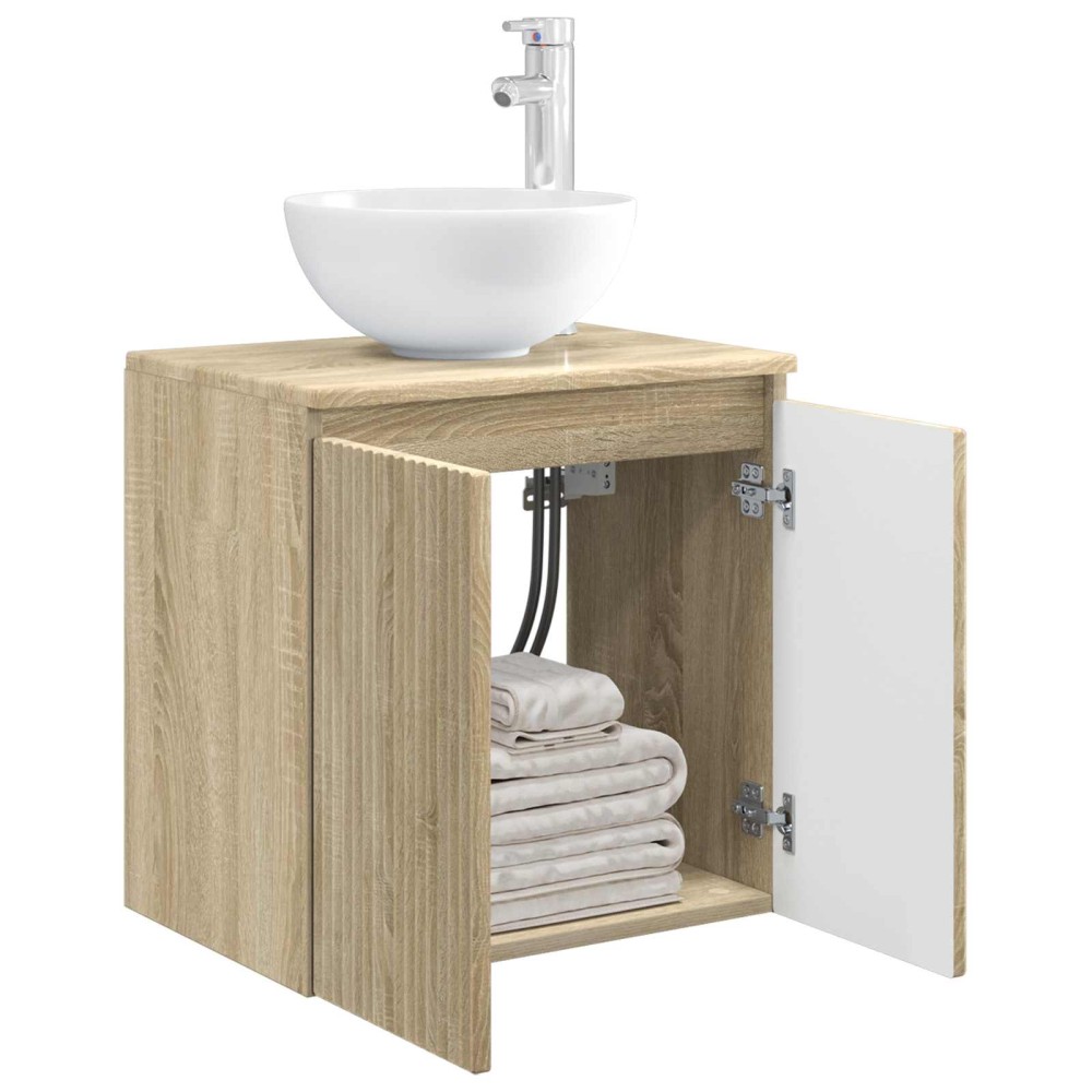 vidaXL Επιτοίχια Λεκάνη Έπιπλο Sonoma Δρυς 49,5 x 35 x 63 εκ