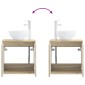 vidaXL Επιτοίχια Λεκάνη Έπιπλο Sonoma Δρυς 49,5 x 35 x 63 εκ