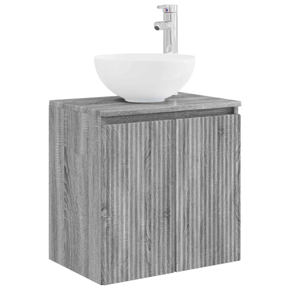 vidaXL Επιτοίχια Λεκάνη Έπιπλο Γκρι Sonoma 49,5 x 35 x 63 εκ
