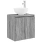 vidaXL Επιτοίχια Λεκάνη Έπιπλο Γκρι Sonoma 49,5 x 35 x 63 εκ
