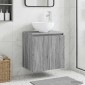 vidaXL Επιτοίχια Λεκάνη Έπιπλο Γκρι Sonoma 49,5 x 35 x 63 εκ