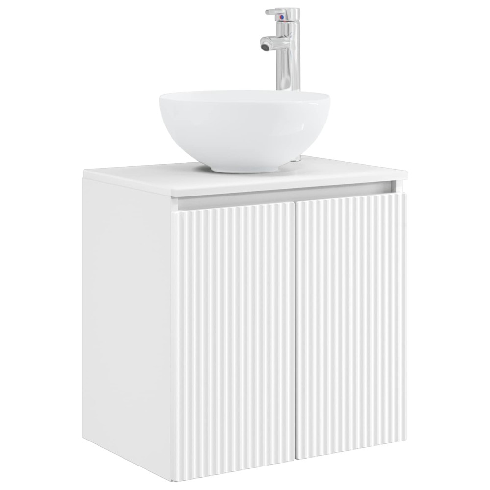 vidaXL Επιτοίχια Λεκάνη Έπιπλο Λευκό 49,5 x 41 x 64,5 εκ