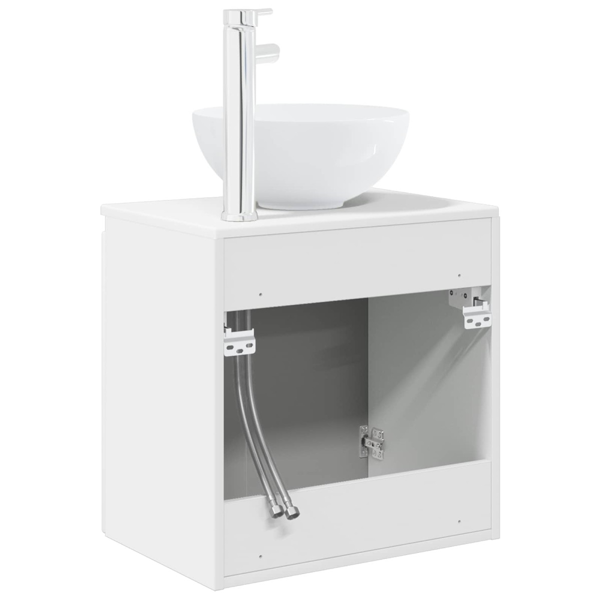 vidaXL Επιτοίχια Λεκάνη Έπιπλο Λευκό 49,5 x 41 x 64,5 εκ